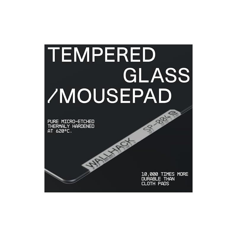 WALLHACK SP-004 大判マウスパッド BLACK SP-004 Black Glass Gaming Mousepad | Wallhack
