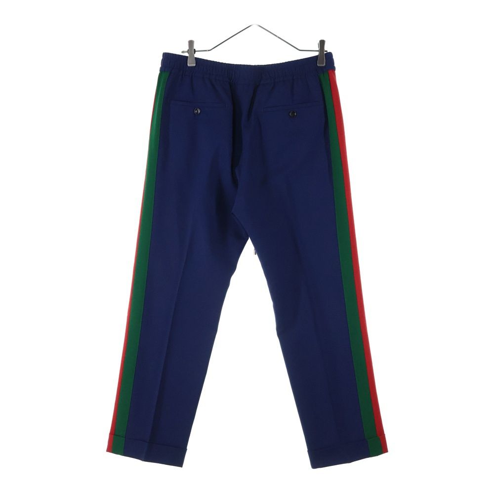 GUCCI グッチ 18 SS STRIPE CROPPED PANT ストライプ クロップド パンツ ネイビー 493714 Z 6903