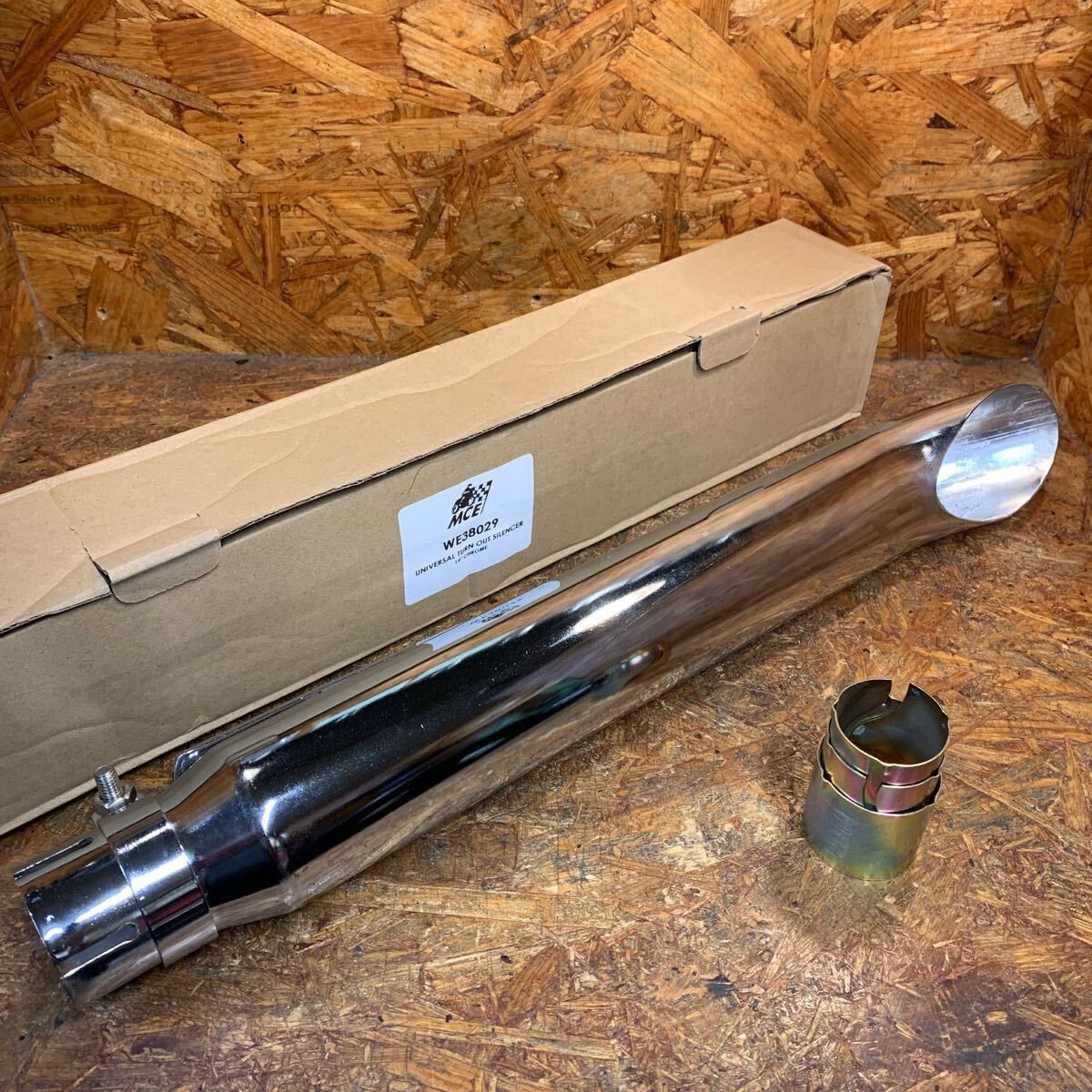 ハーレー トライアンフ ターンアウトマフラー ロング コーン ワッセル