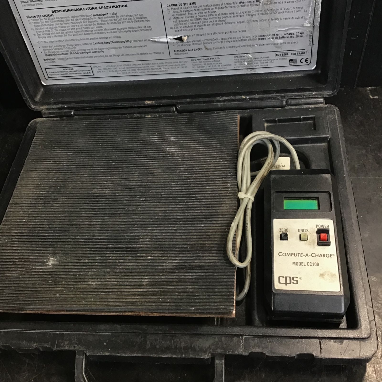 ▽CPS チャージングスケール CC100/CC100E COMPUTE-A-CHARGE