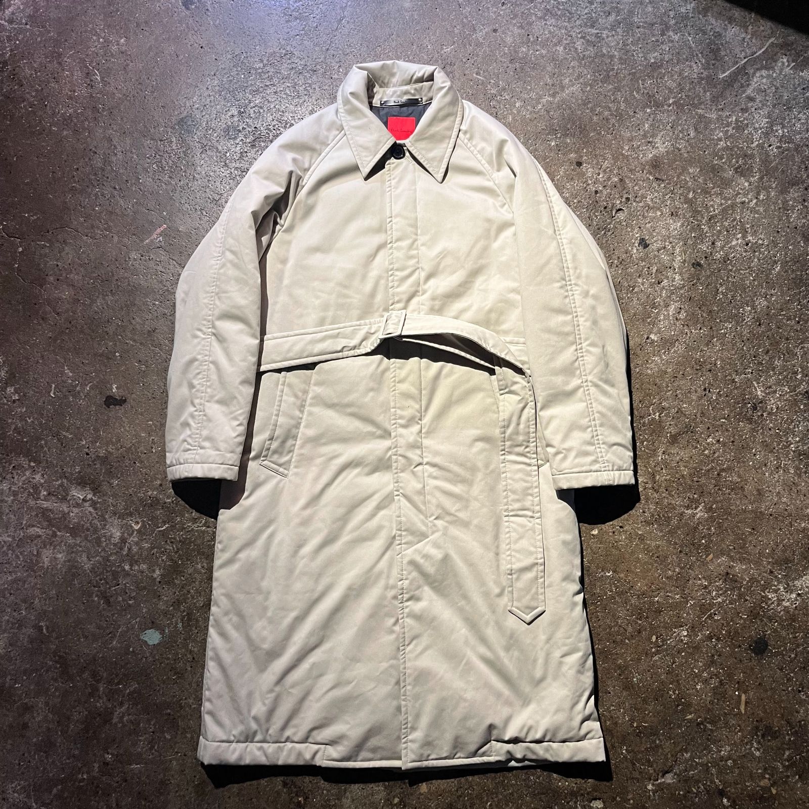 Paul Smith 中綿ステンカラーコート ベルテッド ポールスミス ベージュ XS