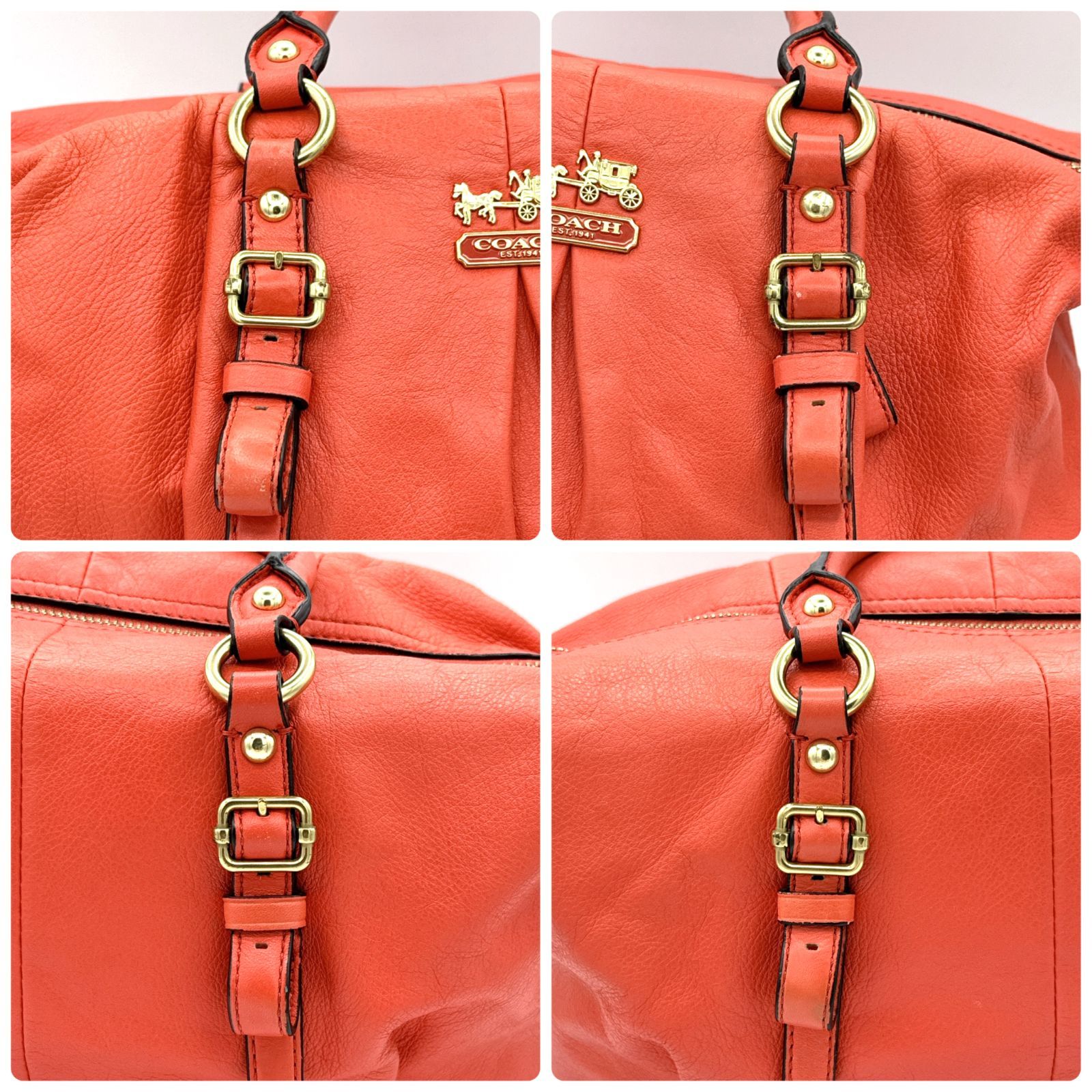 入手困難配色⭐COACH】オレンジ 2WAYショルダーバッグ 21222 【公式通販】
