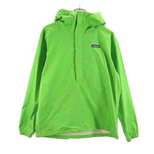 パタゴニア 83930 アウトドア ハーフジップ ナイロンジャケット M グリーン系 patagonia プルオーバー フード メンズ 古着 【231028】