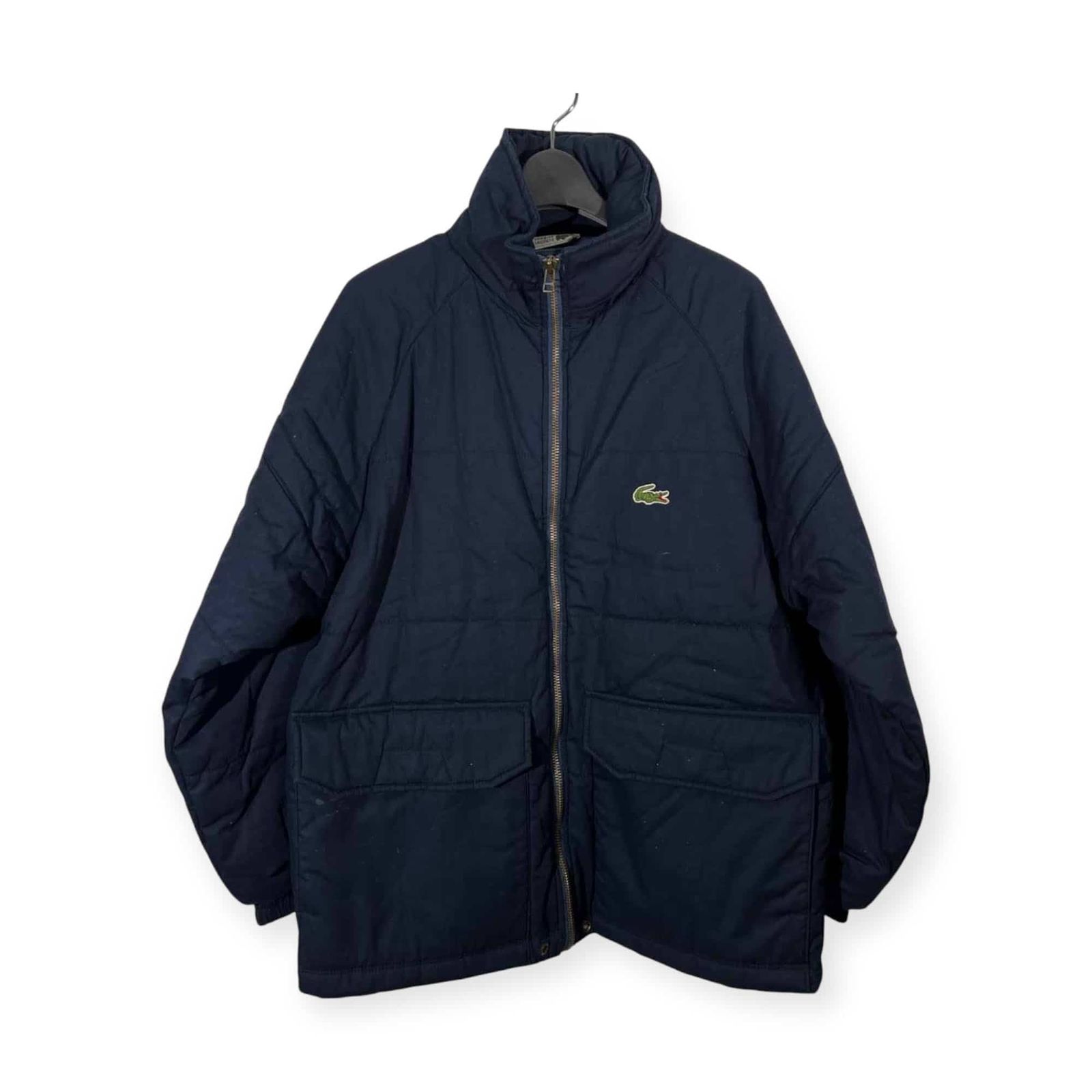 80s CHEMISE LACOSTE シュミーズ ラコステ収納フード 中綿 ジャケット 