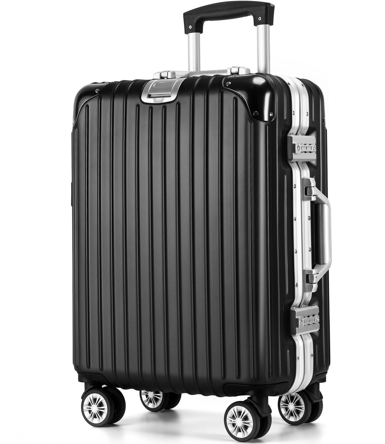 VARNICスーツケース 超軽量 耐衝撃、360°回転、TSAロック、ジッパー付 