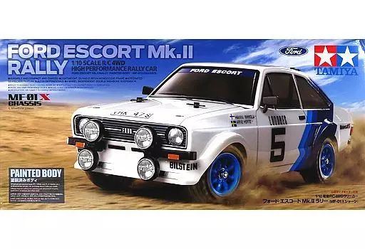 ラジコン 1 10 フォード エスコート Mk.II ラリー MF-01Xシャーシ 塗装済みボディ 電動RC4WDラリーカーシリーズ 組み立てキット 58687