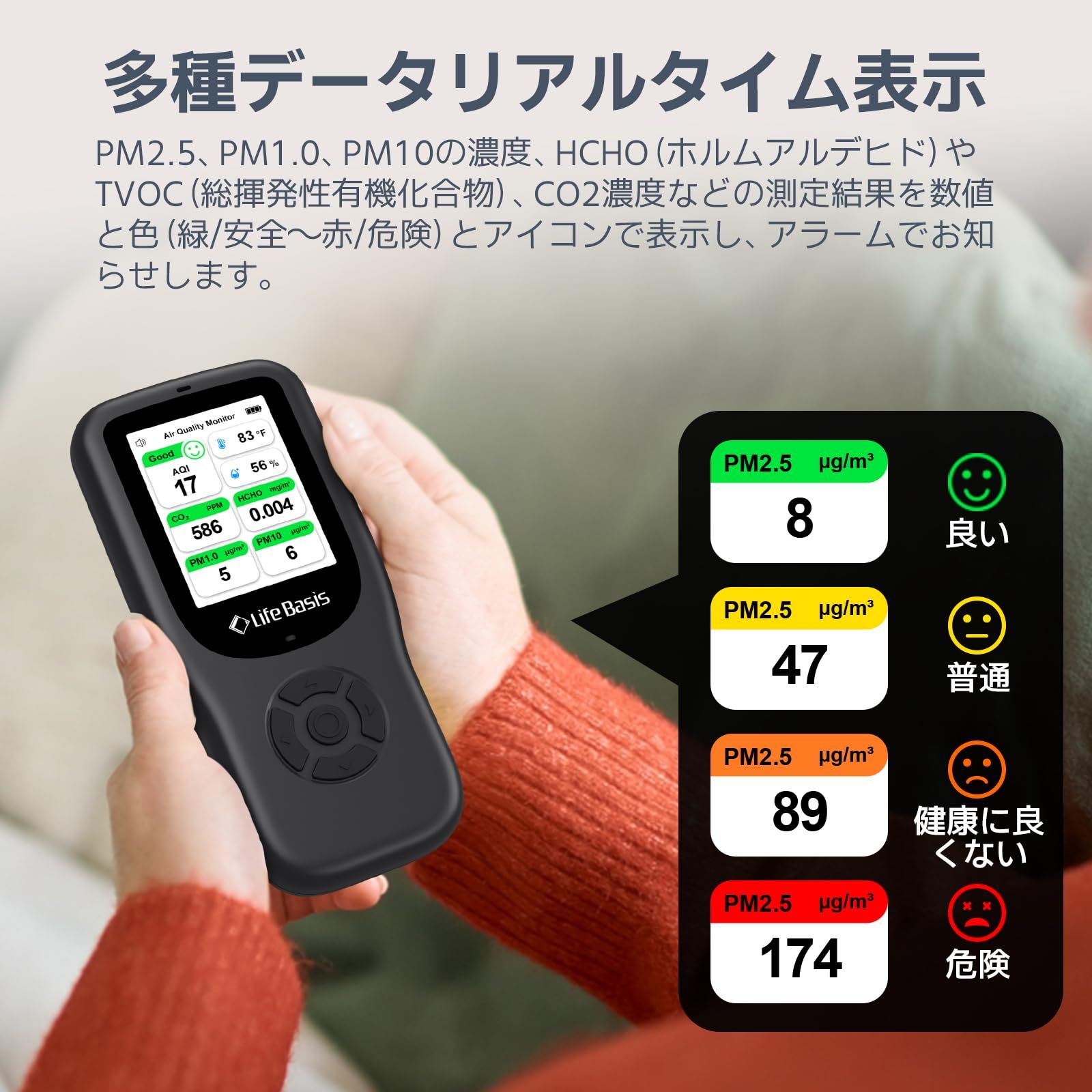 in 1マルチ空気状況測定器