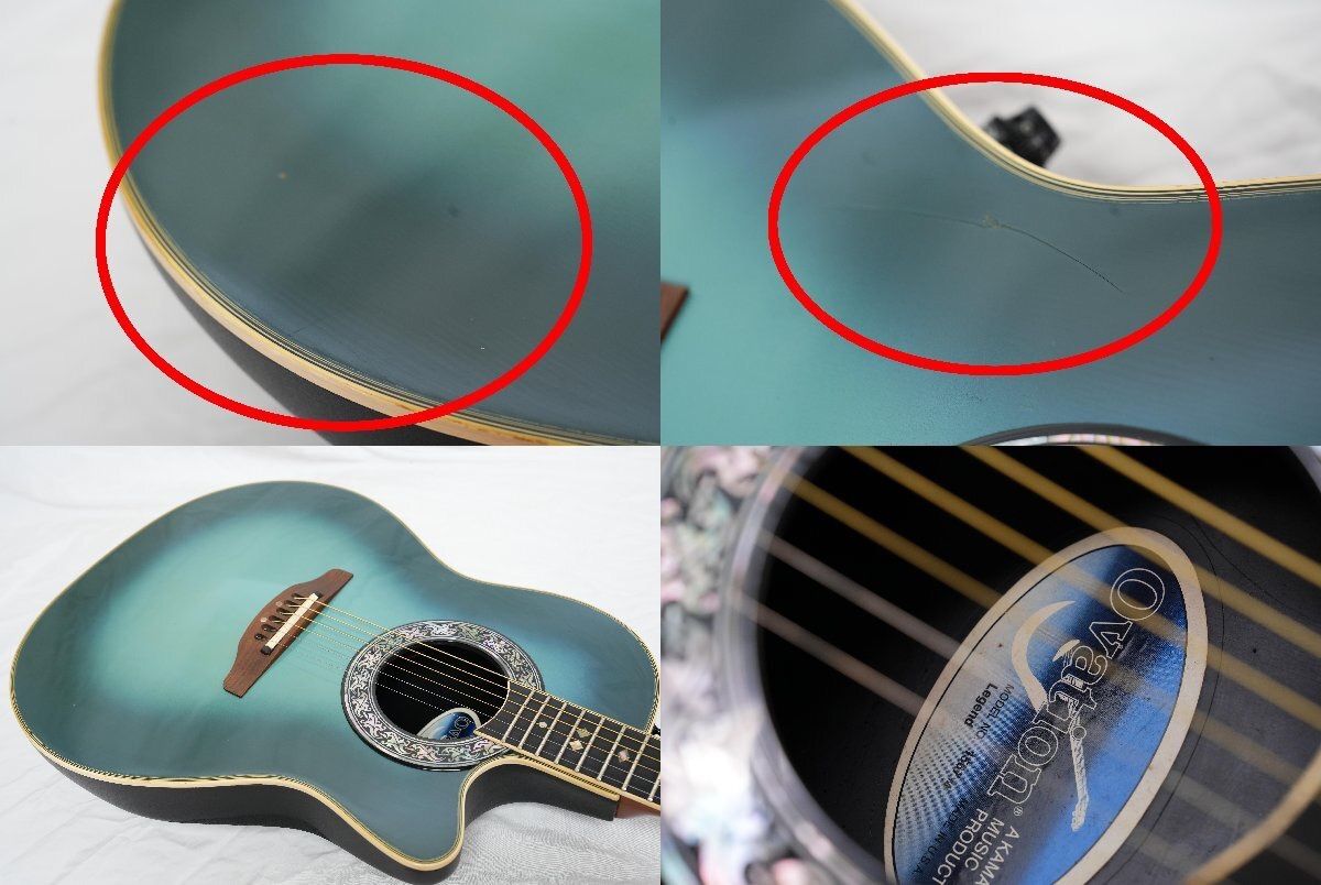 ☆OVATION USA☆Legend 1567M ブルーバースト エレアコ 難あり Made in