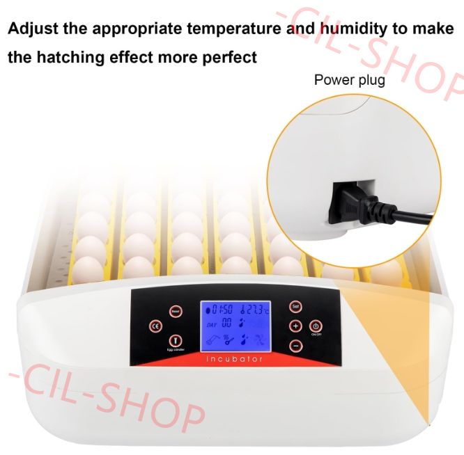 孵卵器　56個　大型　中古 孵化卵用孵卵器、LEDライト付き56個自動孵卵器、転卵と温度制御