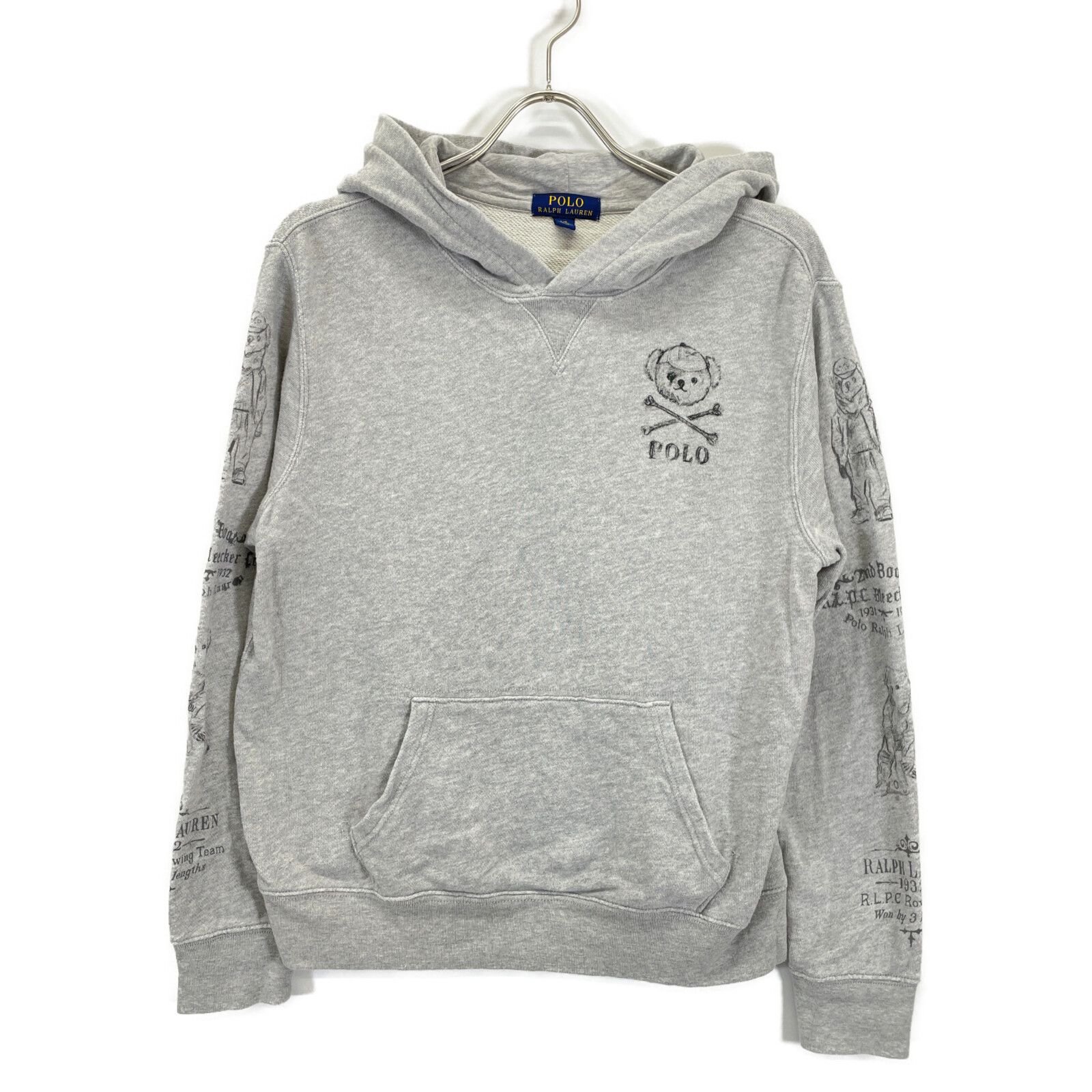 POLO RALPH LAUREN ポロ ラルフローレン ｸﾞﾚｰ ﾎﾟﾛﾍﾞｱ ｽｹｯﾁ ﾊﾟｰｶｰ L