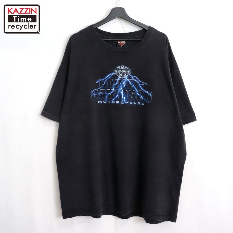 HARLEY-DAVIDSON USA製 サンダーTシャツ L 00s USA製 HARLEY DAVIDSON サンダー バイカー モーターサイクル