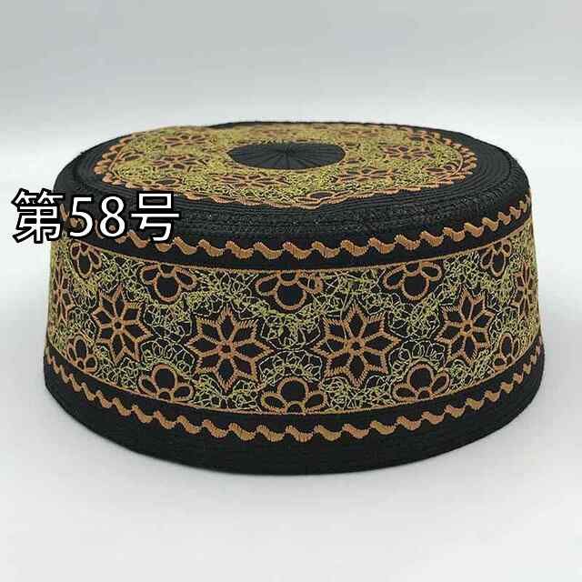 [第58号]夏 コーデ オシャレ アイテム メンズ レディース 回族 帽子 祈祷帽子 回族 少数民族 パフォーマンス オレンジ 花 ウイグル