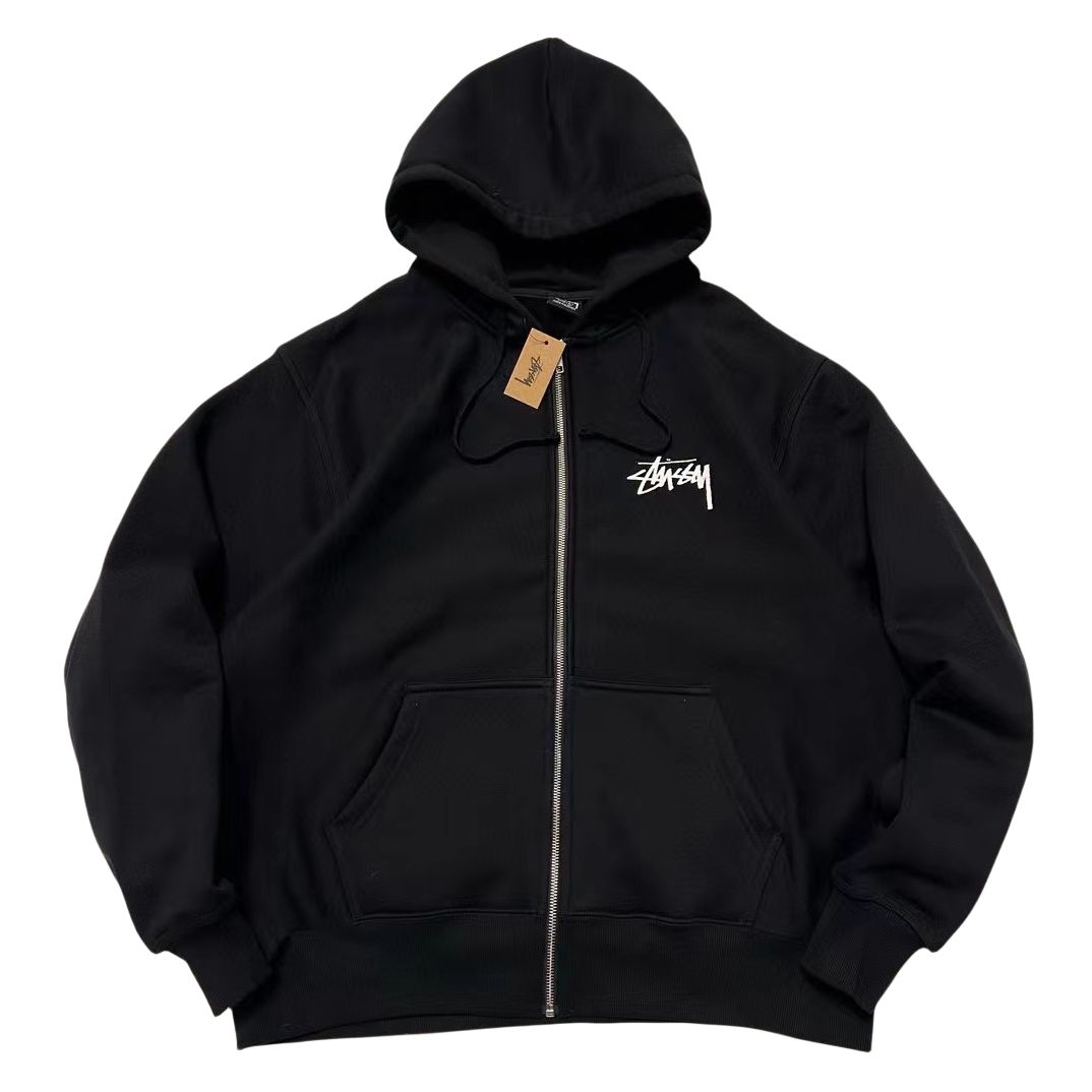 STUSSY ステューシー Scorpion Zip Hoodie スコーピオンジップフーディ パーカー ブラック - メルカリ