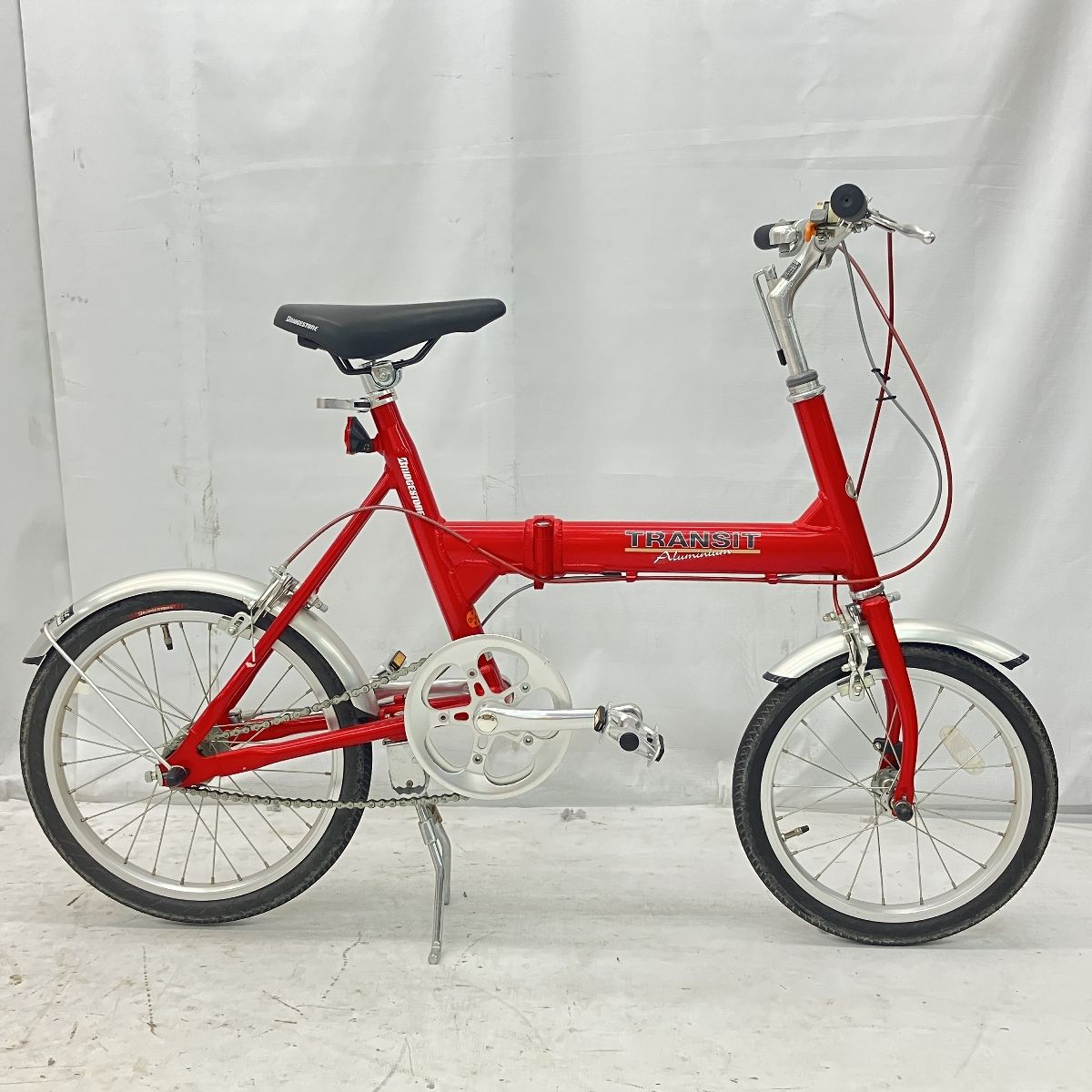 BRIDGESTONE TRANSIT LIGHT TL183 折りたたみ自転車 アルミ 16×18インチ レッド 中古 C9365017 - メルカリ