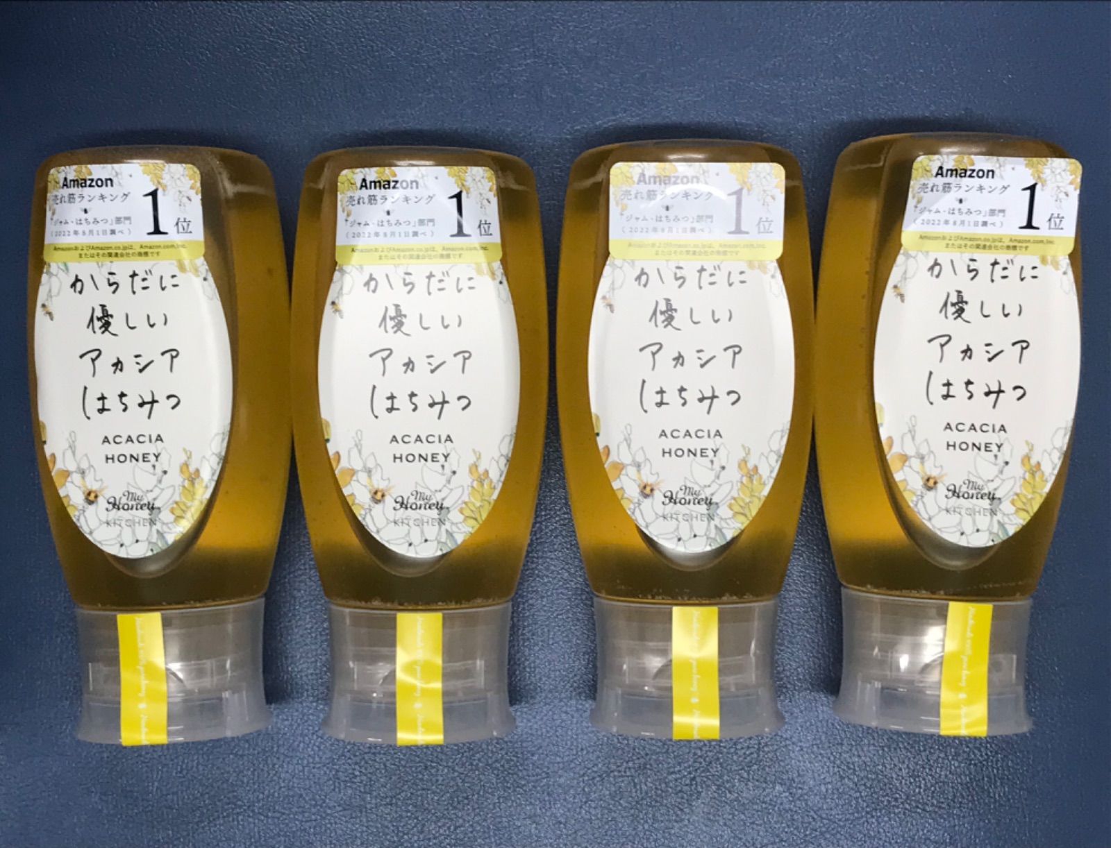 マイハニー アカシア生はちみつチューブタイプ500g×4本 箱なし