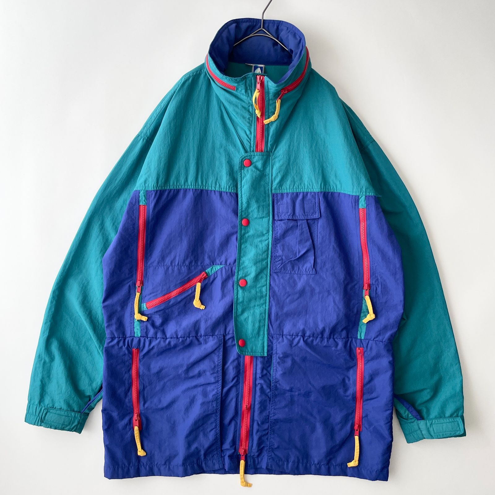 【90s/US古着】SIERRA DESIGNS size/L (kb) シェラデザイン オーバーサイズ スキーウェア マルチカラーコート  マウンテンジャケッ