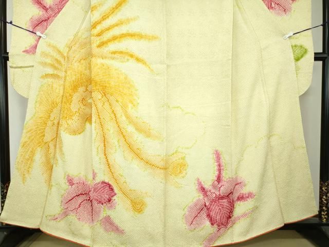 平和屋着物○名門 藤娘きぬたや・総絞り 振袖 鳳凰花文