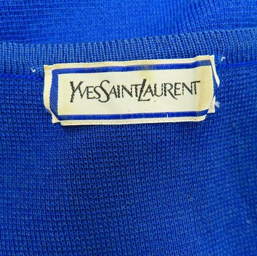 美品◆希少 Yves Saint Laurent ゼブラ柄 半袖ニットワンピース TIME SALE】ロープ柄ジャカード半袖ニットワンピース 49AV JUNKO
