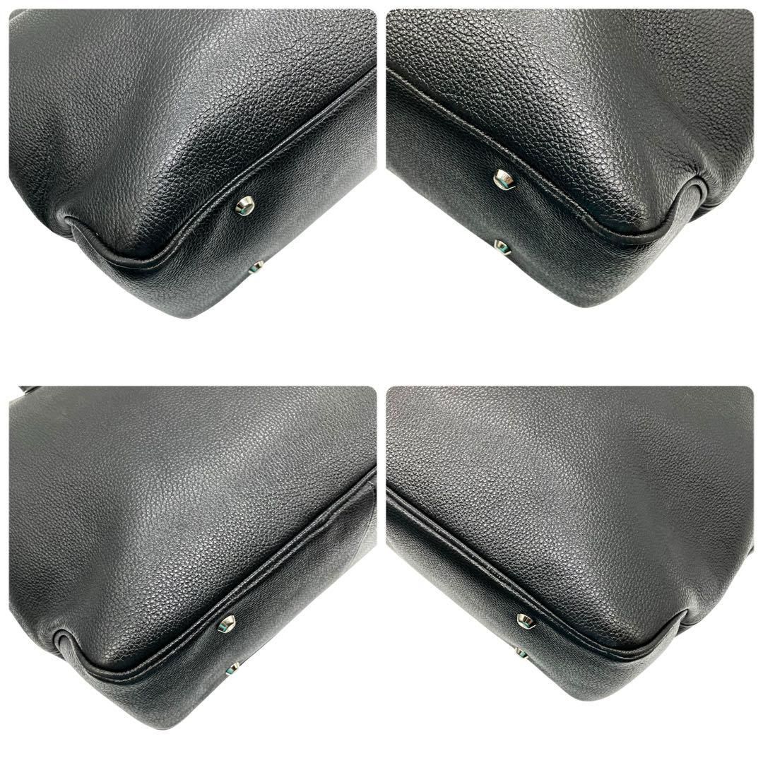 現行 BARNEYS NEWYORK トートバッグ レザー シボ革 黒 2238 現行 BARNEYS NEWYORK トートバッグ レザー シボ革 黒 2238