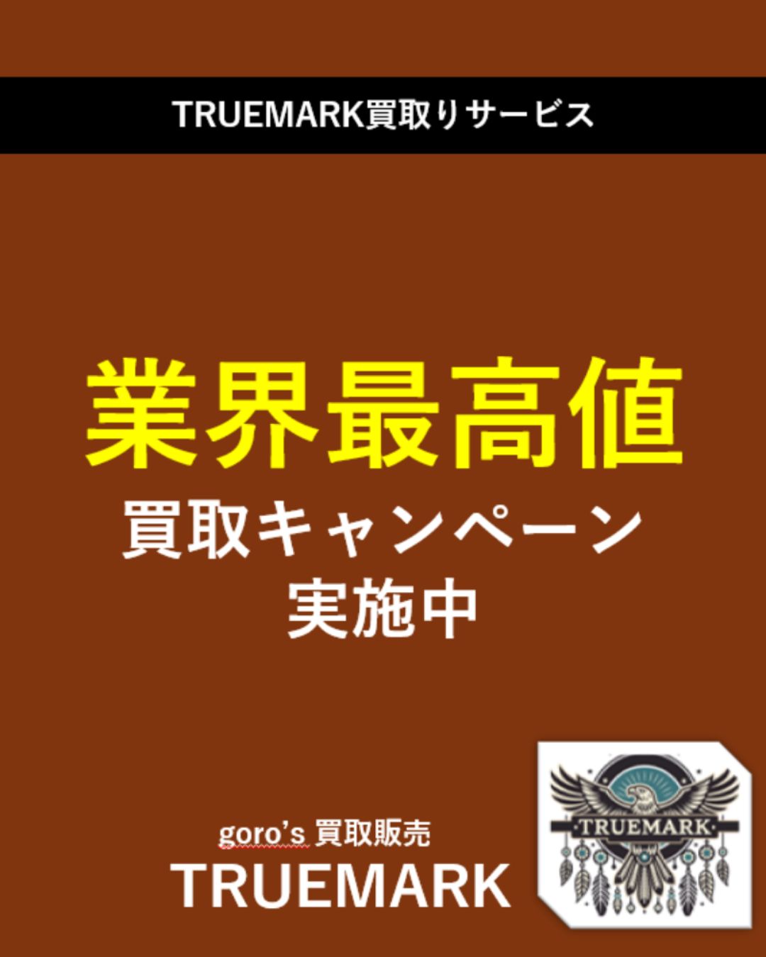 ゴローズ 上金特大フェザー右＋金メタルホイール付イーグルフック細角チェーンセットアップ