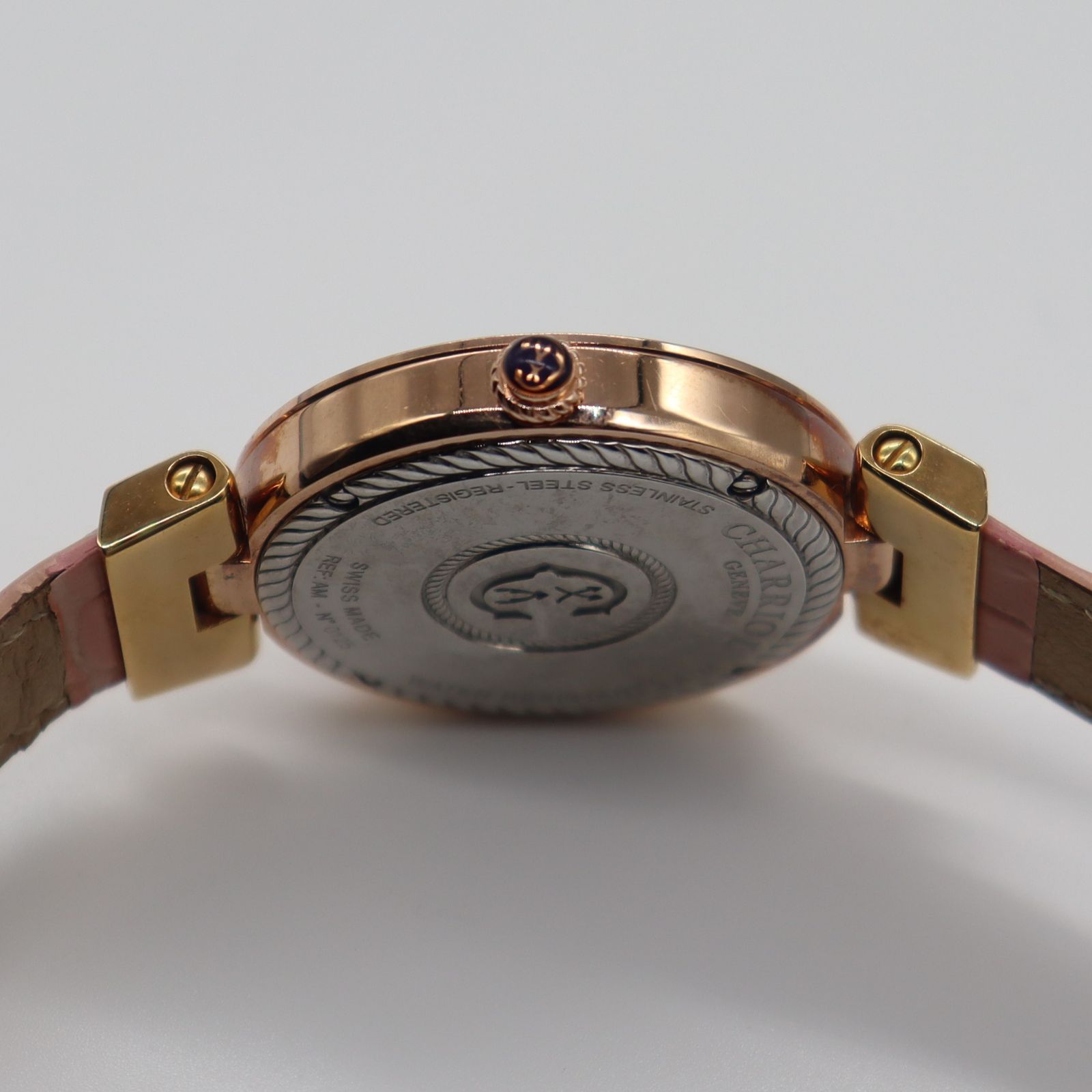 CHARriol 腕時計(クォーツ) ピンクダイヤル 電池新品 シャリオール CHARRIOL クォーツ ピンクシェル文字盤