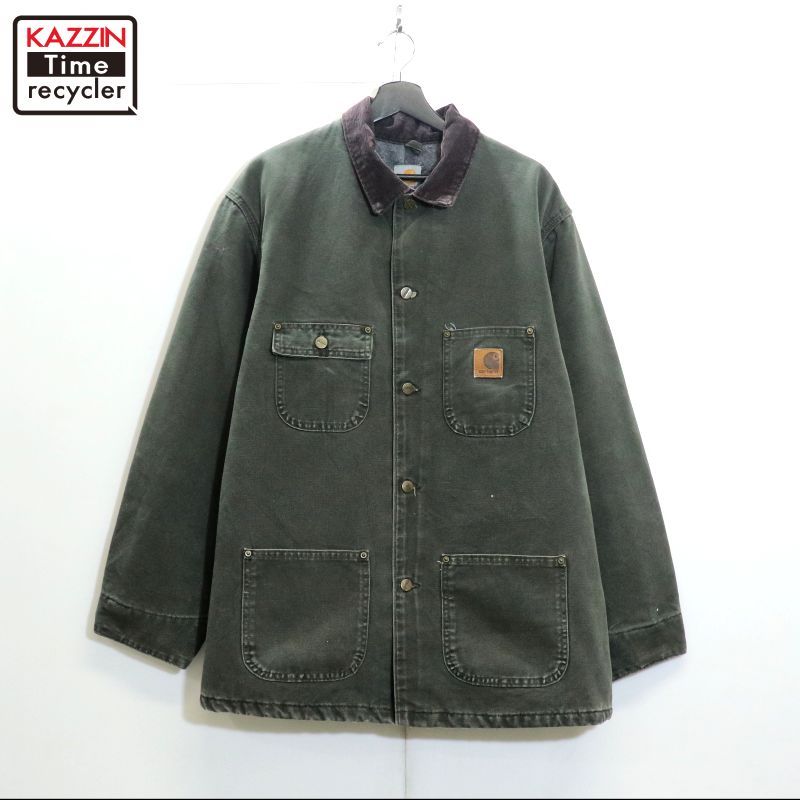 00s Carhartt 裏地ブランケット チョアコート ダック ジャケット メンズ 表記XLサイズ