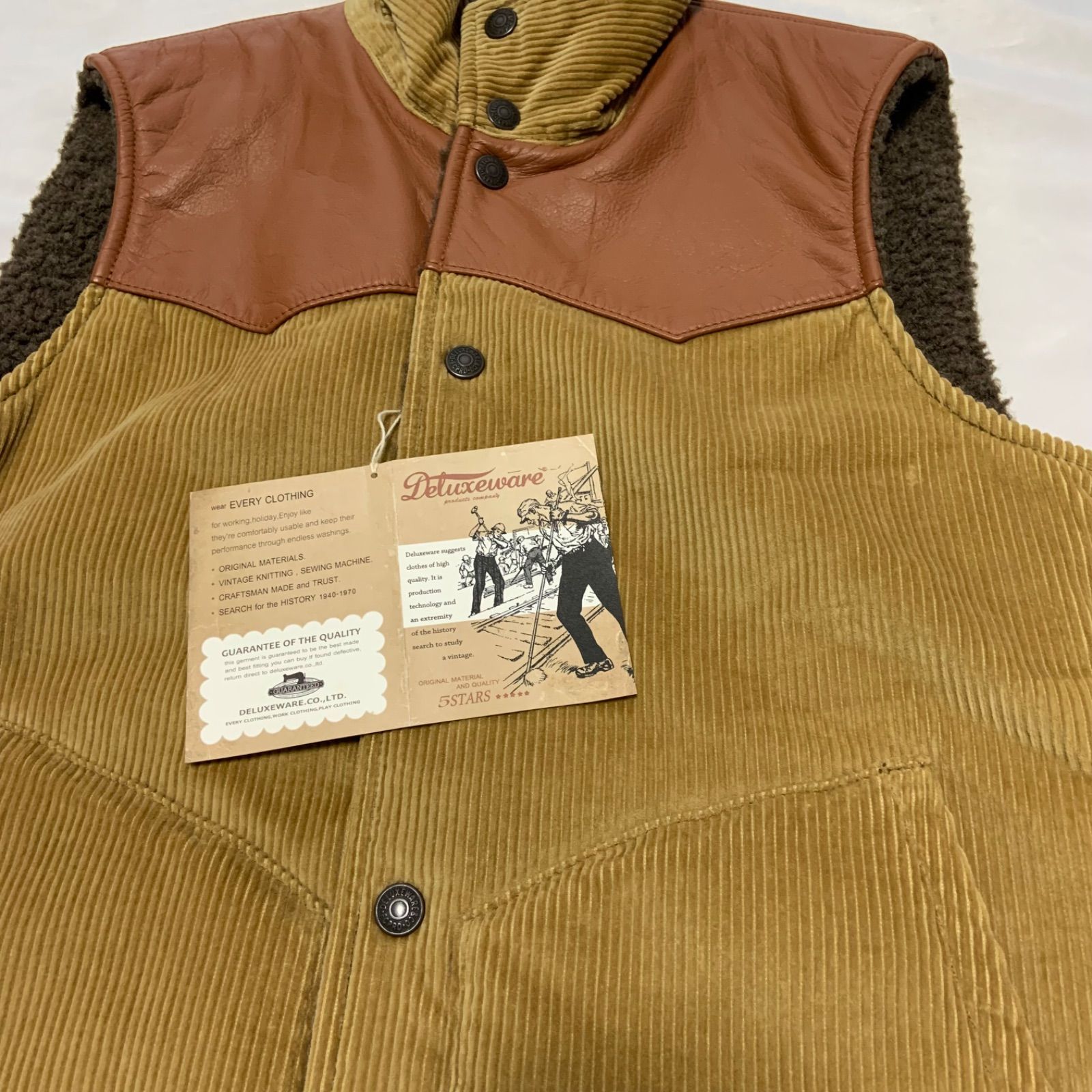 デラックスウエア ベスト ホースハイド D-16SP DELUXEWARE デラックス