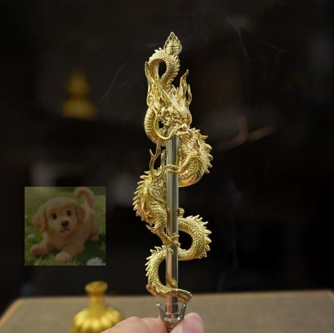 倶利伽羅龍王 倶利伽羅剣 密教法具 寺院仏具 倶利伽羅不動 不動尊 高さ約13.7cm