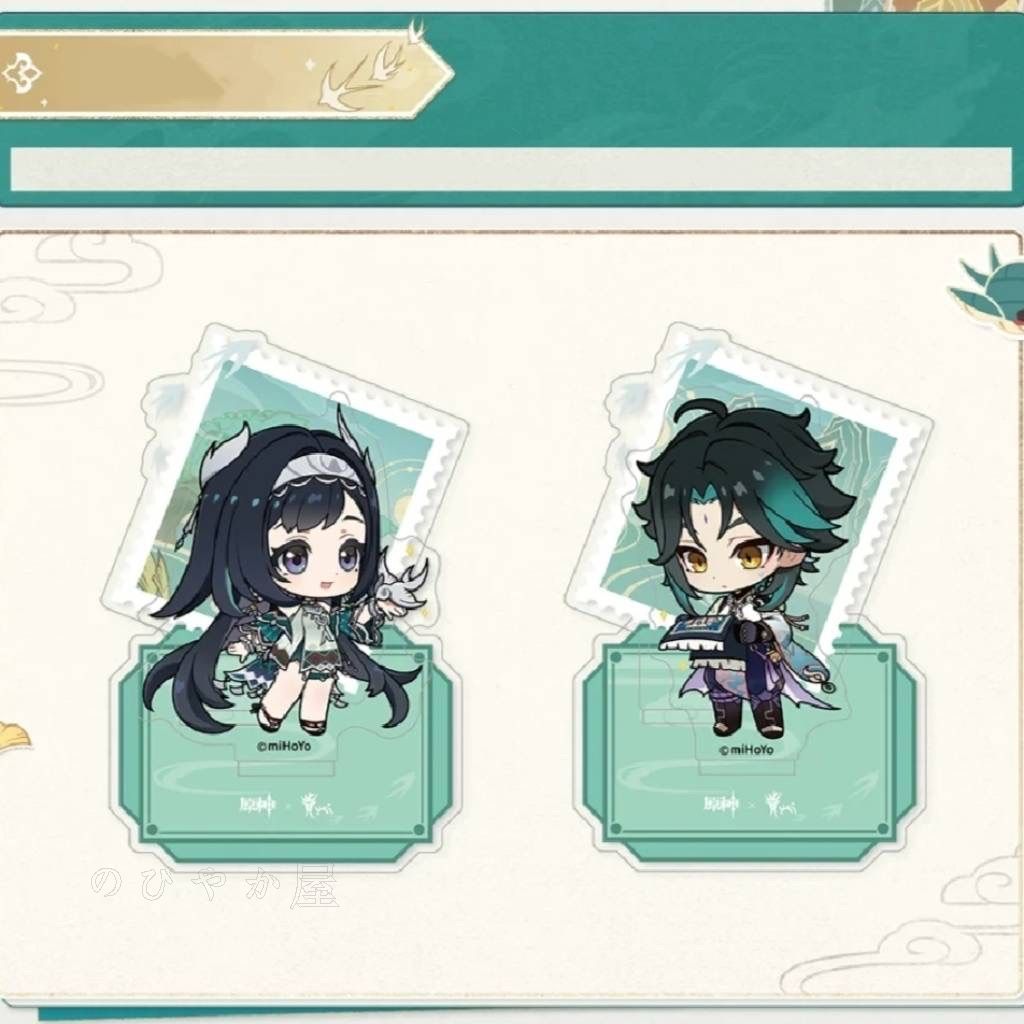 最上の品質な 藍硯 魈 公式正規品 ちびキャラアクリルスタンド 山水 原神 貴州 ぬいぐるみ