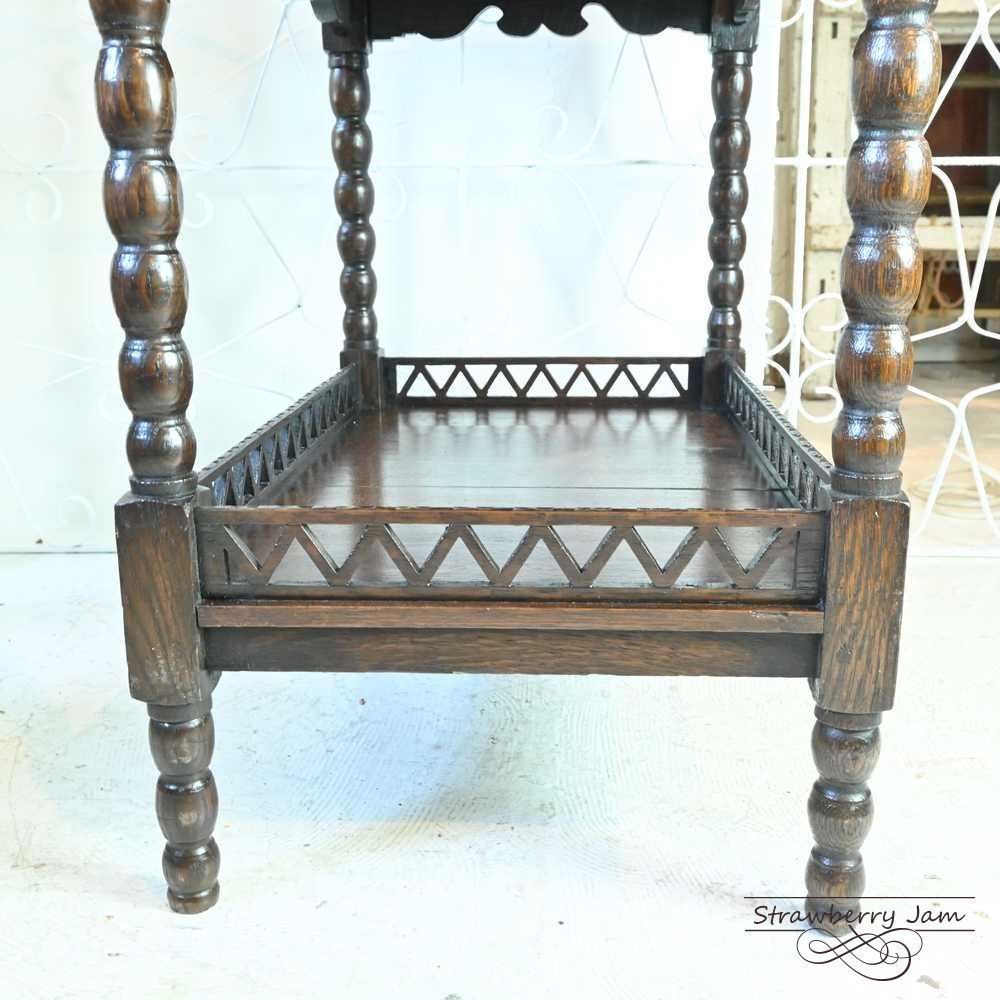 L3705-204 英国アンティーク オーク バタフライテーブル サイド