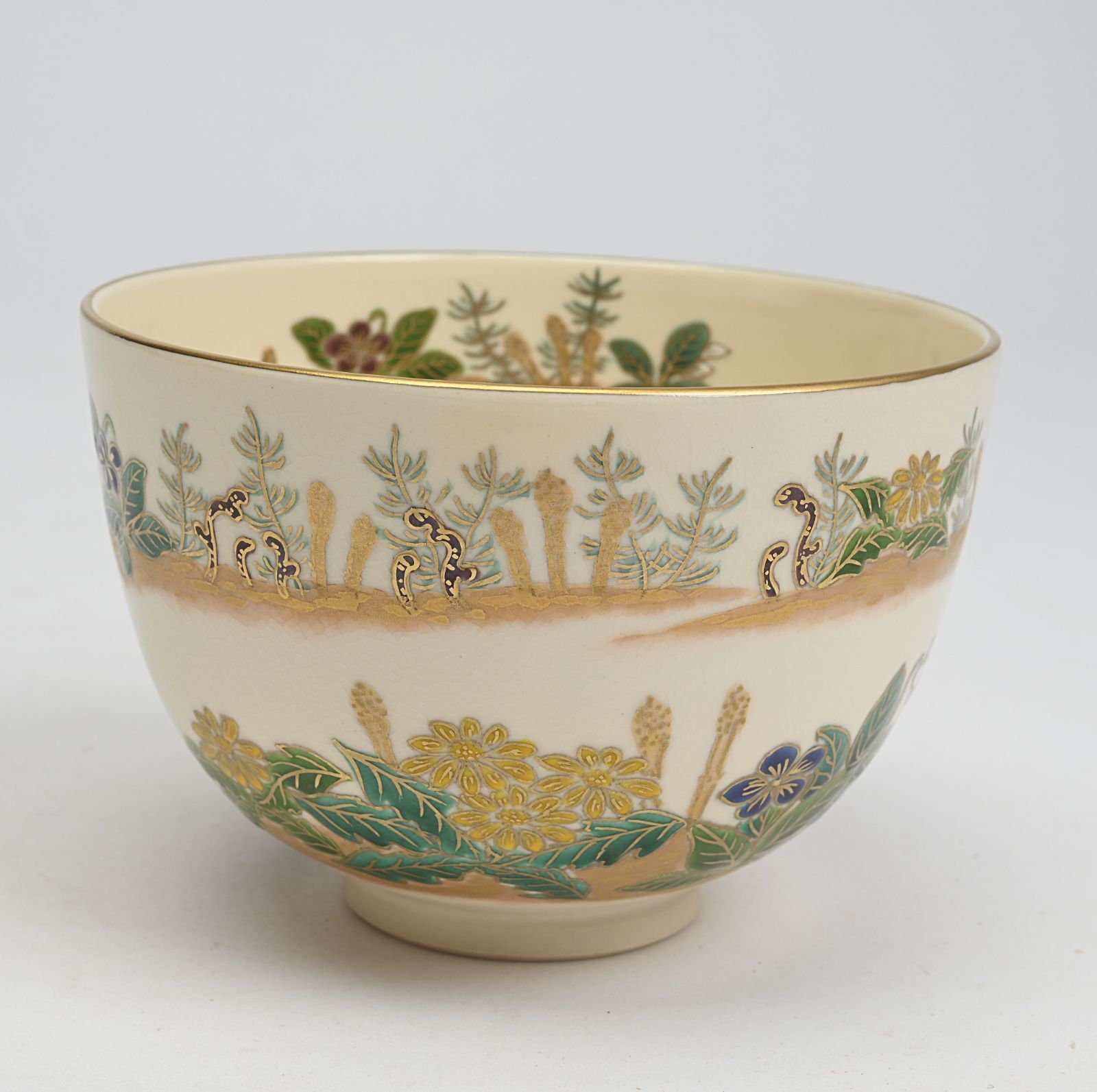 メグミ様専用 杉田祥平 清閑寺窯 色絵春の野画 茶碗 共箱 - メルカリ