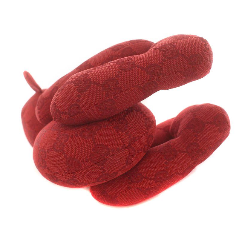 グッチ GUCCI テディベア ぬいぐるみ キャンバス GG柄 くま クマ 赤