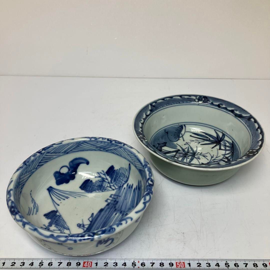 伊万里 三鉢 M583 伊万里 三鉢 M583 伊万里 三鉢 M583 （伊万里 染付 扇面