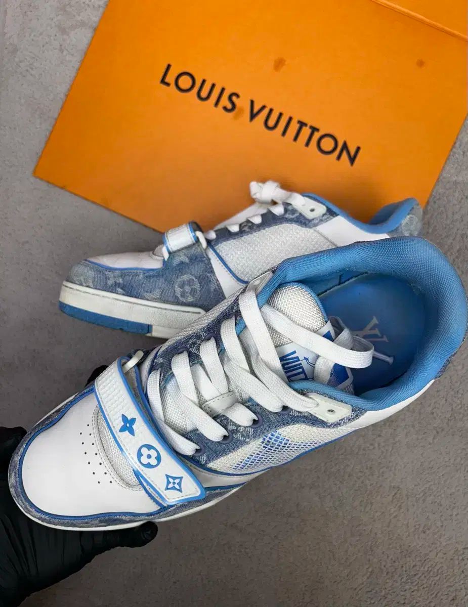 【LOUIS VUITTON 】デニムトレーナースニーカー ☆Louis Vuitton☆LVトレイナー・デニム ライン スニーカー