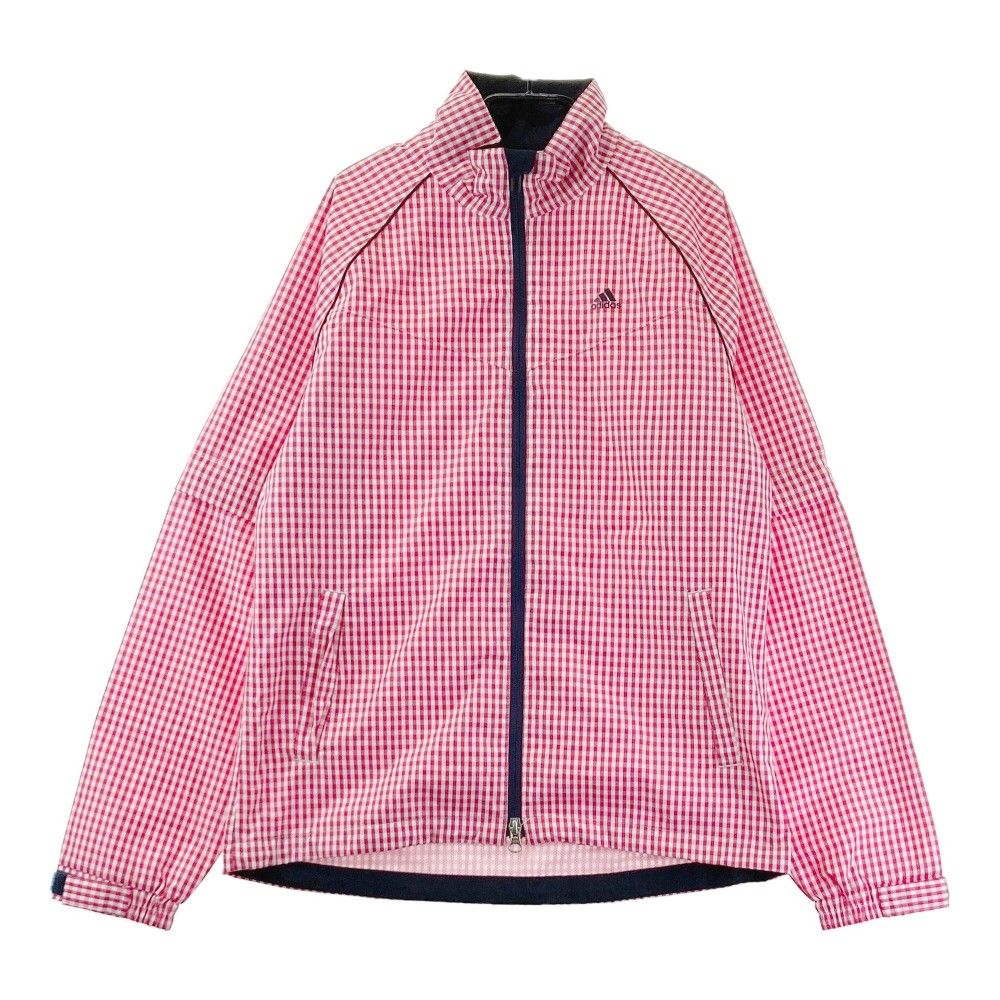 サイズ：M ADIDAS GOLF アディダスゴルフ N55291 2WAY レインウェア上下セット チェック柄 レッド系 [240101432806] ゴルフウェア レディース ストスト サイズ：M ADIDAS GOLF アディダスゴルフ N55291 2WAY レイン