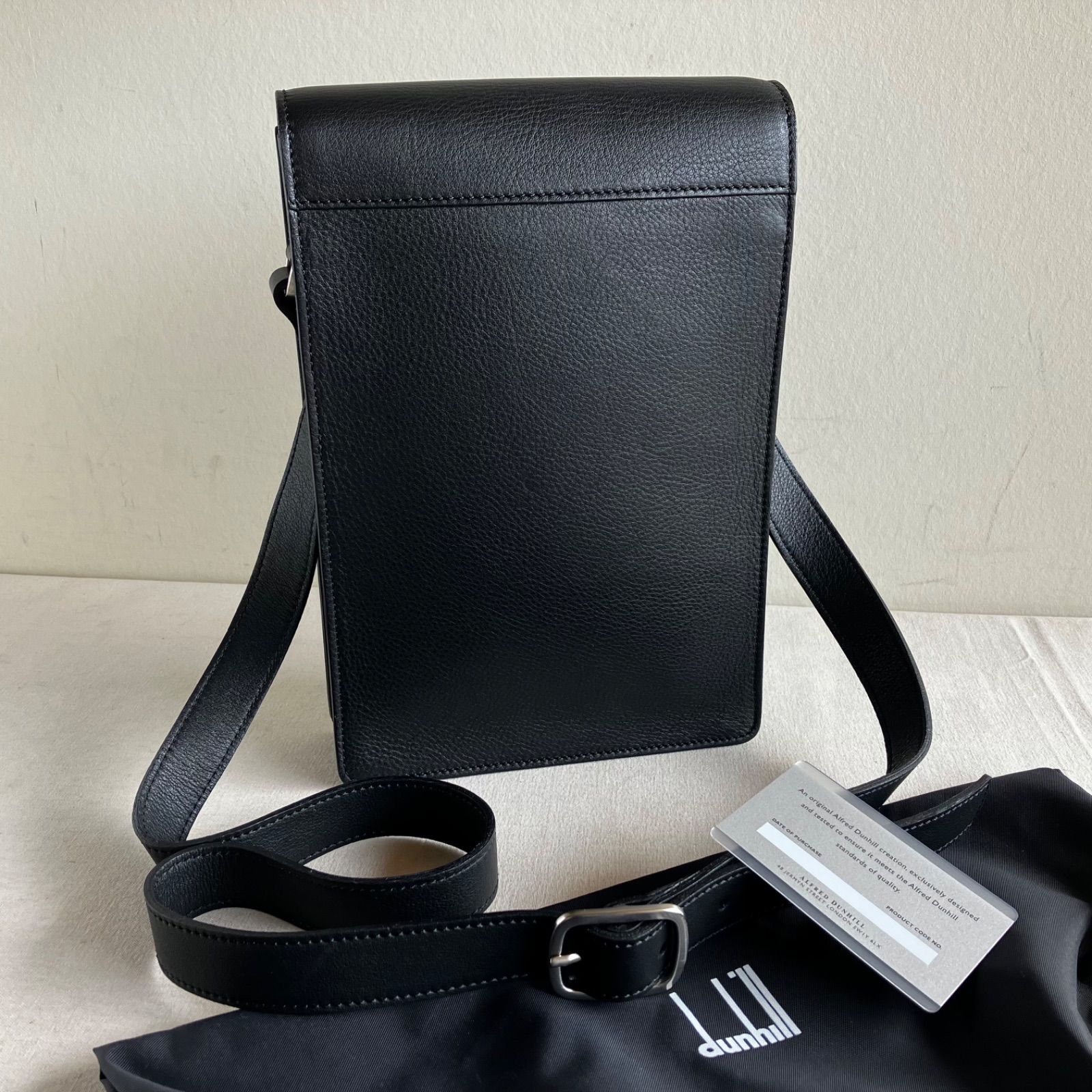 dunhill ダンヒル 本革 レザー ショルダーバッグ メンズ 斜め掛け 