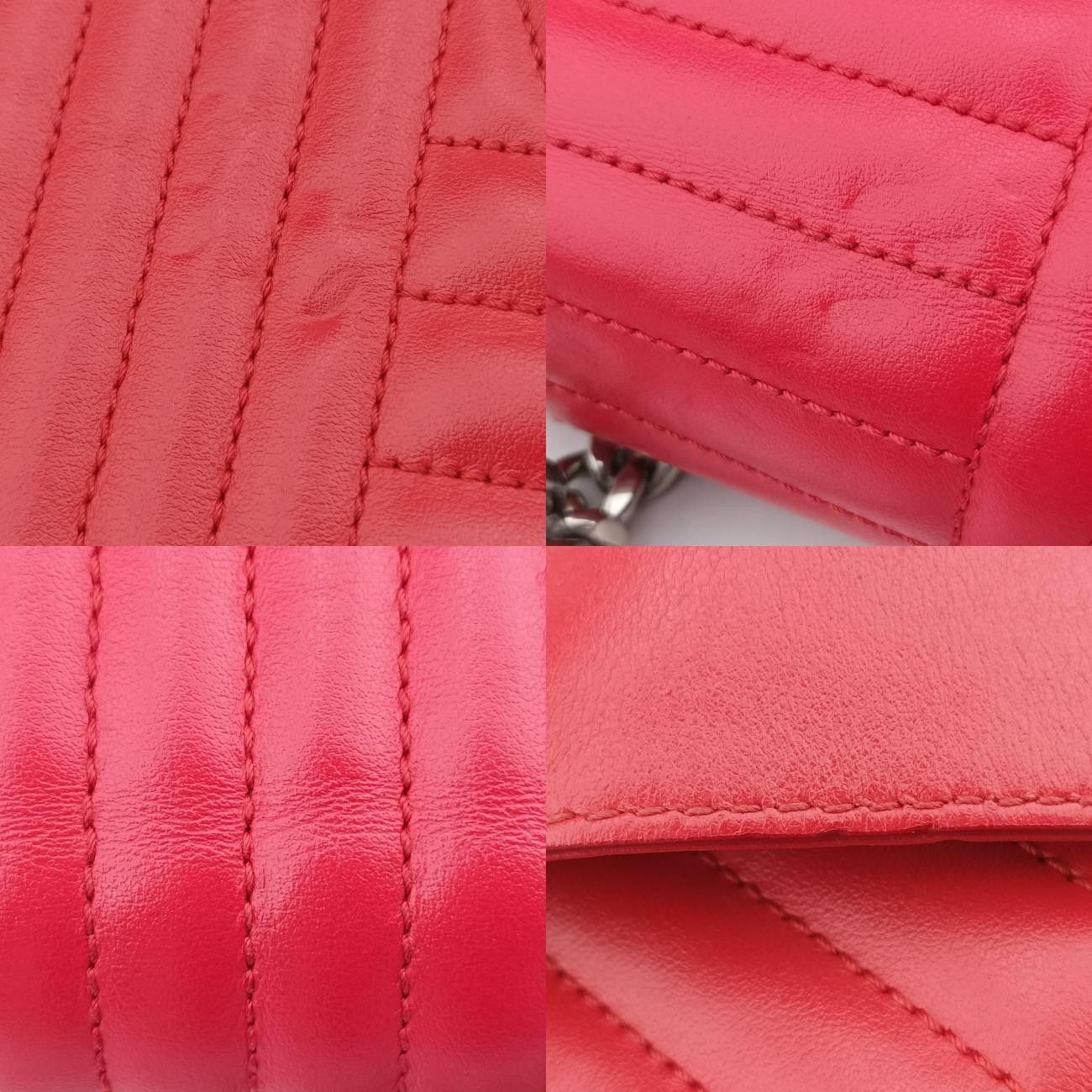 プラダPradaダイアグラムレッドレザー1BD1087|K