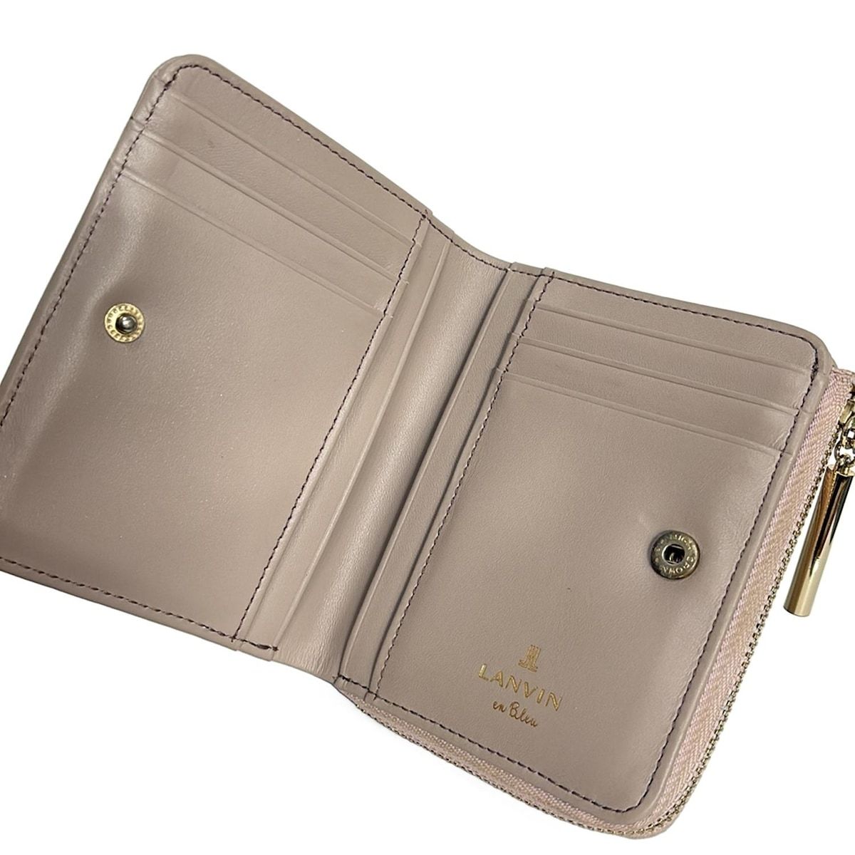LANVIN en Bleu(ランバンオンブルー) 2つ折り財布 - ベージュ