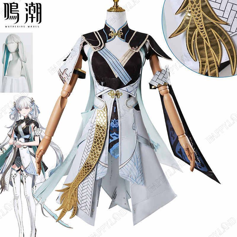 鳴潮(めいちょう) ツバキ 椿 コスプレ衣装 ウイッグ付き 鳴潮