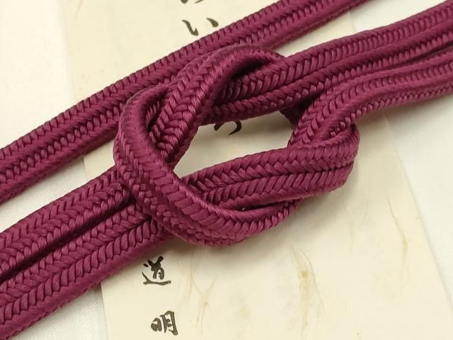 平和屋着物● 上 有職組紐道明 帯締め 冠組 暗紅色 宮内庁御用 国立博物館御用 東京芸術大学御用 AABB3739ay