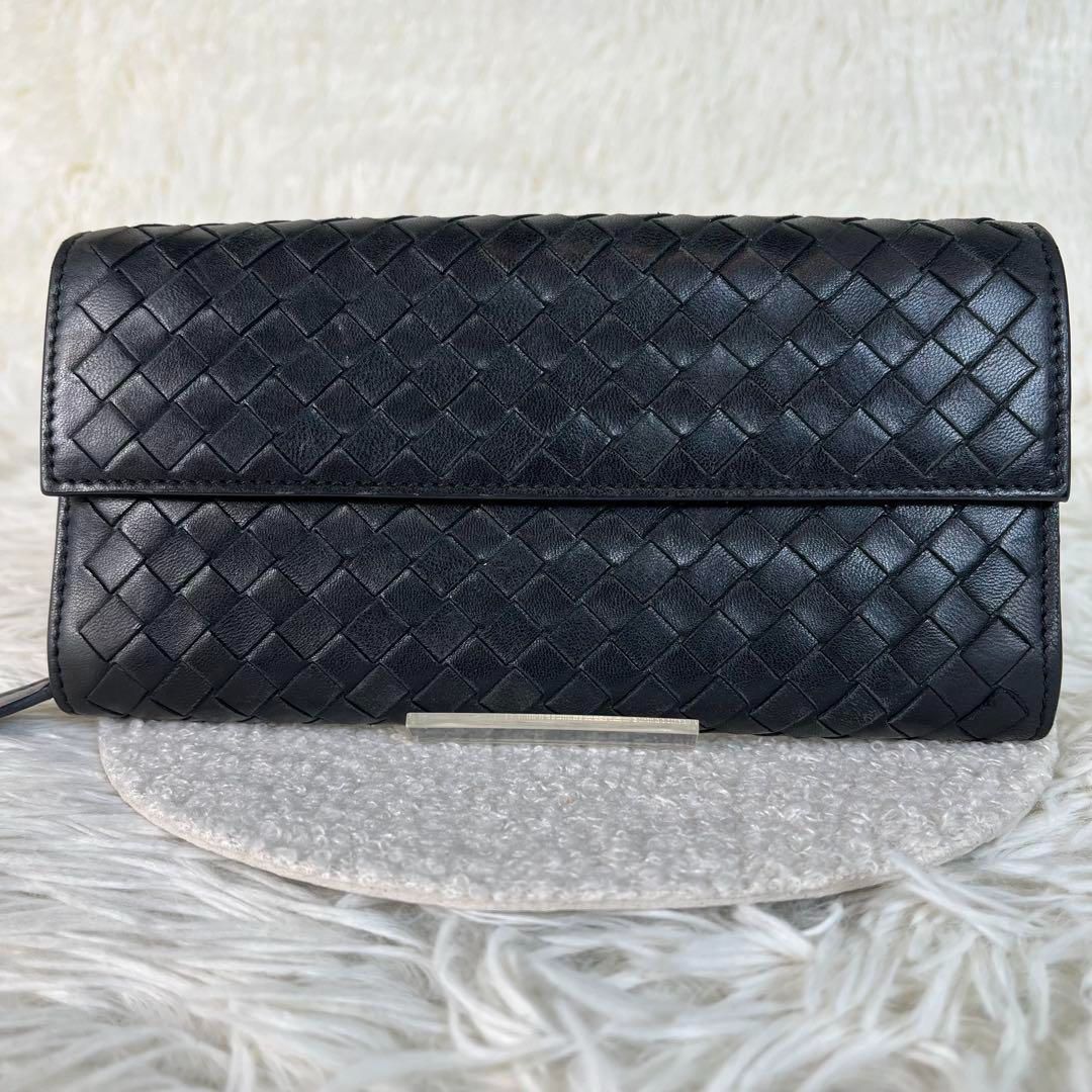 美品 BOTTEGA VENETA イントレチャート 長財布 レザー