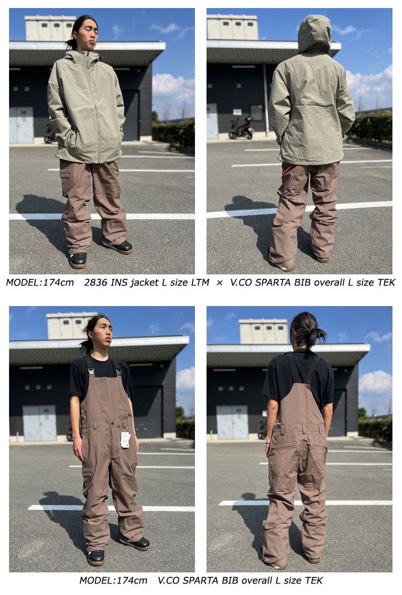 23-24 VOLCOM/ボルコム V.CO SPARTA BIB overall メンズ レディース 防水ビブパンツ スノーボードウェア スノーウェアー 2024 型落ち