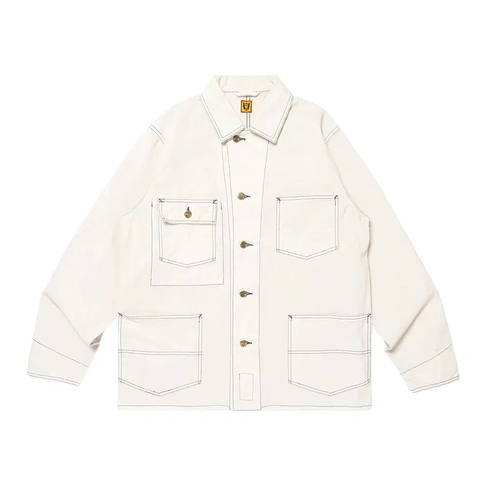 HUMAN MADE ヒューマンメイド メイド ガーメント ダイド カバーオール ジャケット 白 XL HM27JK013