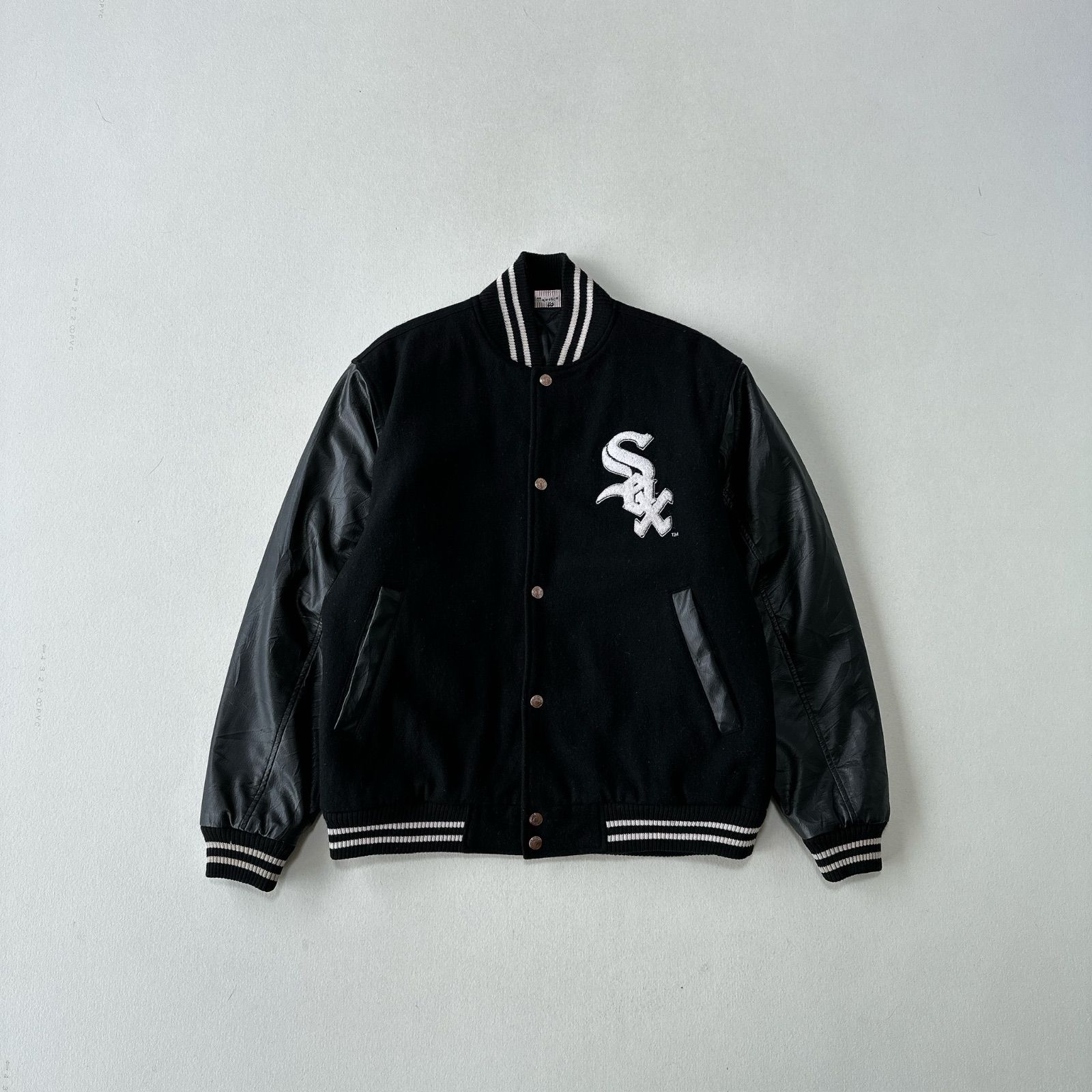 ホワイトソックス レザースタジャン ホワイトソックススタジャン 00s