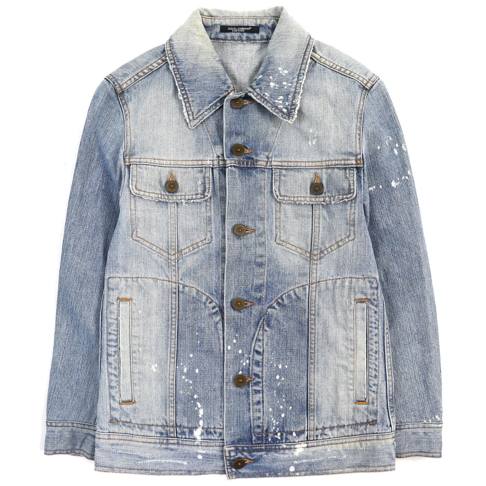 名作 ミッキー DOLCE&GABBANA ダメージ加工 デニムジャケット