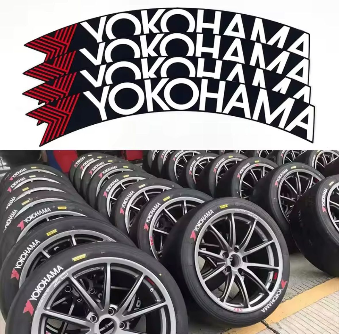 YOKOHAMA ADVANタイヤステッカー　4本分8枚 YOKOHAMA ADVANタイヤステッカー 4本分8枚 ステッカープレゼント