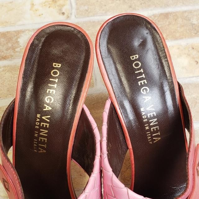 ボッテガヴェネタ ☆ レザー イントレチャート サンダル ミュール 37.5