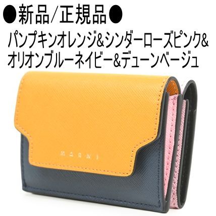 ○新品/正規品○ MARNI Trunk 三つ折り サフィアーノ ミニ 財布