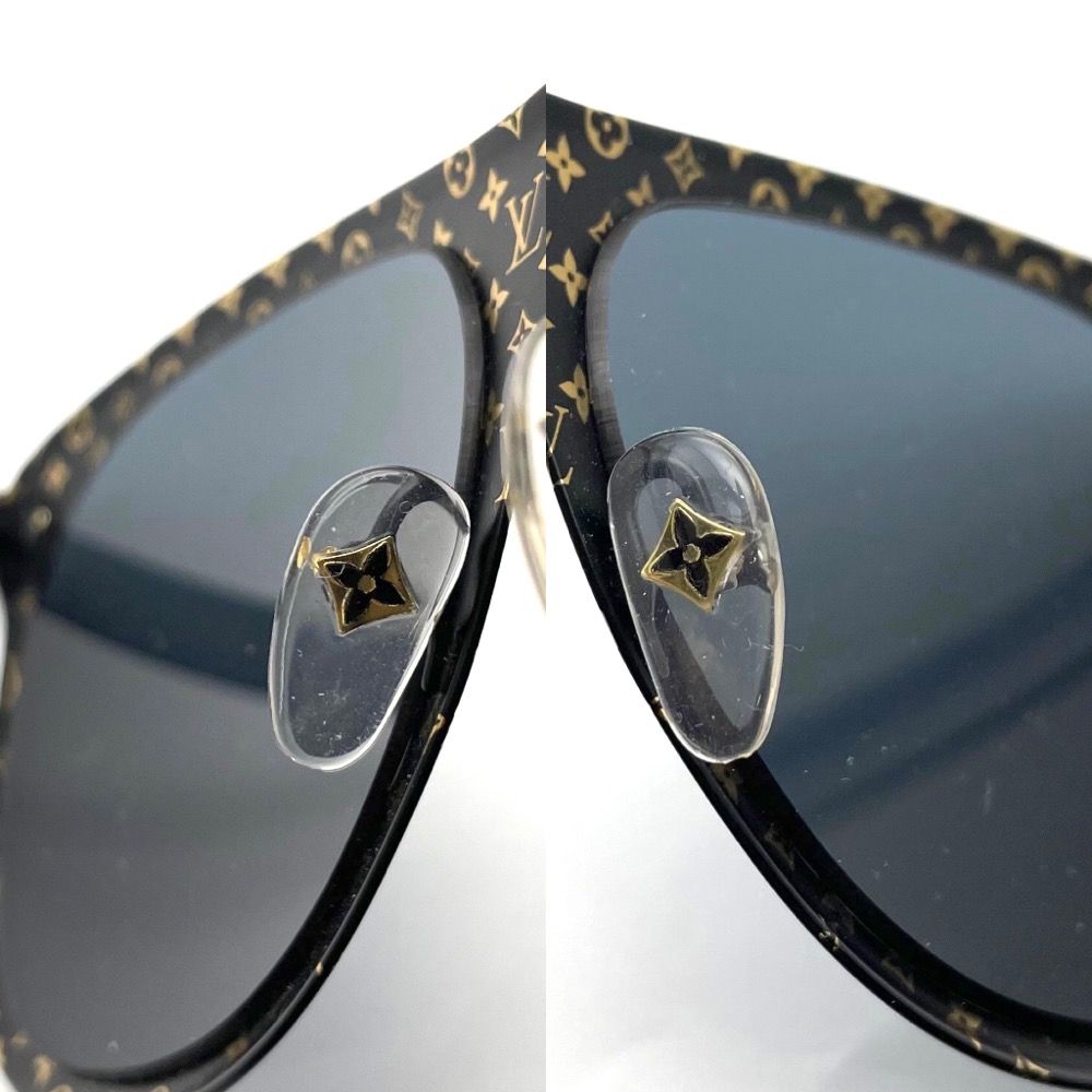 Louis Vuitton ルイヴィトン ヴァーティゴ Z0966U サングラス Louis Vuitton Black/Gold Monogram Metal Vertigo Sunglasses