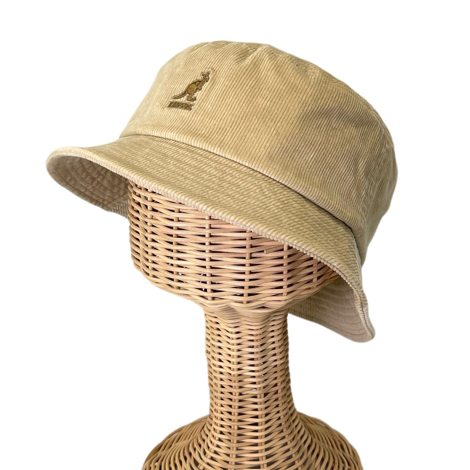 KANGOL コーデュロイ バケットハット グリーン系 Lサイズ-